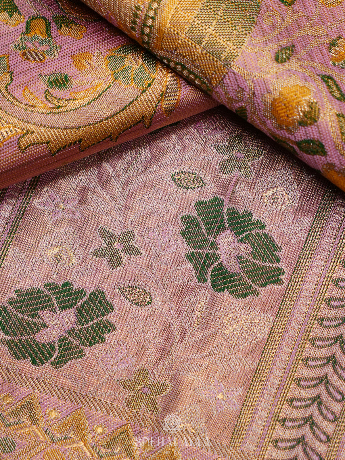 Pink Kanjivaram Silk Saree