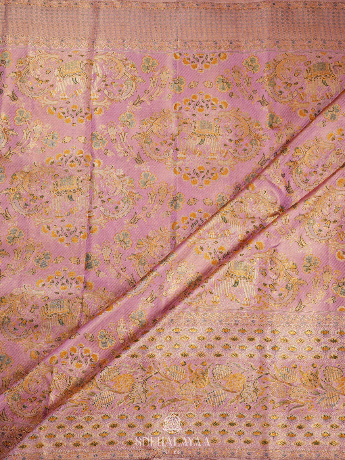 Pink Kanjivaram Silk Saree