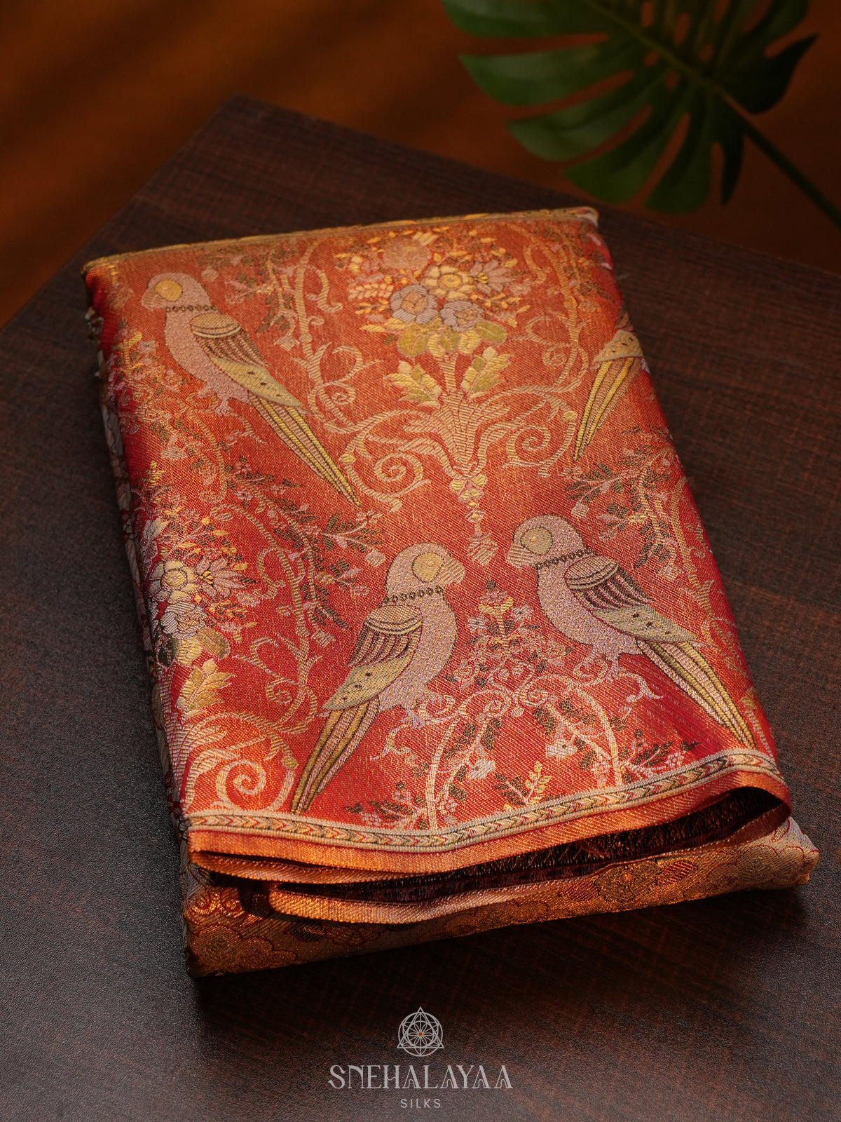 Biege Gold Kanjivaram Silk Saree
