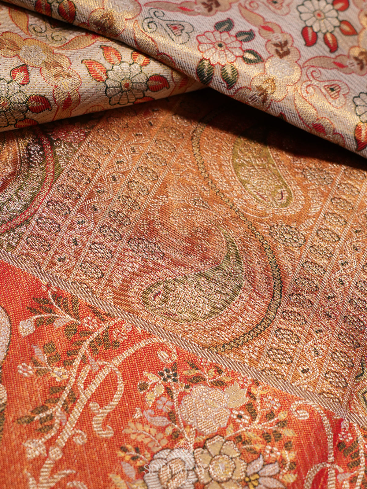 Biege Gold Kanjivaram Silk Saree