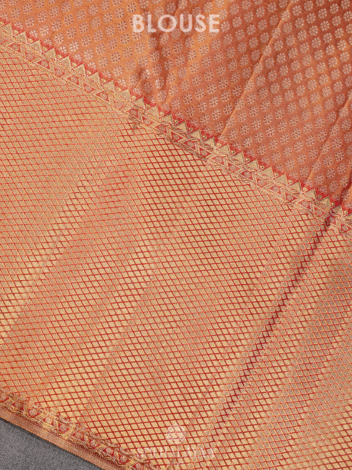 Biege Gold Kanjivaram Silk Saree