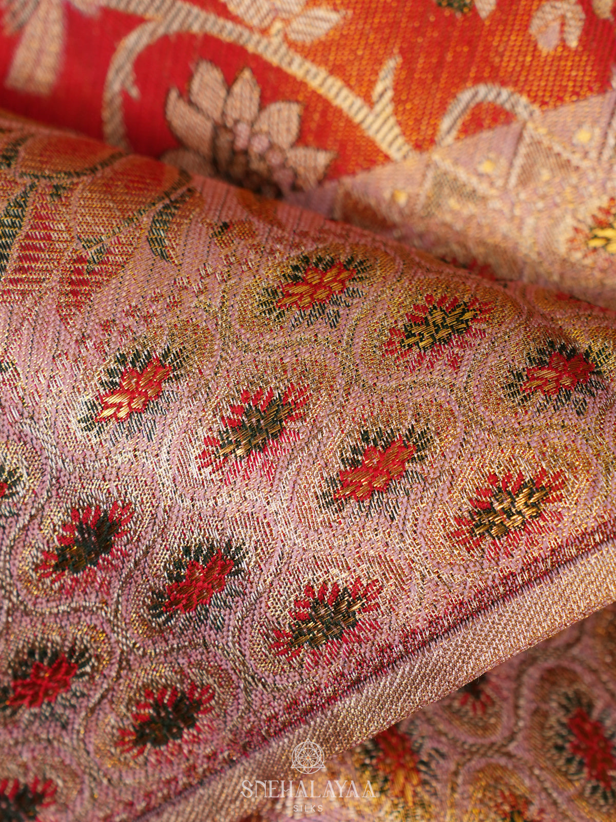 Orange Kanjivaram Silk Saree