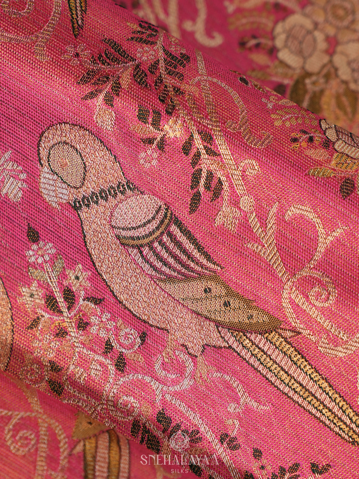 Pink Kanjivaram Silk Saree