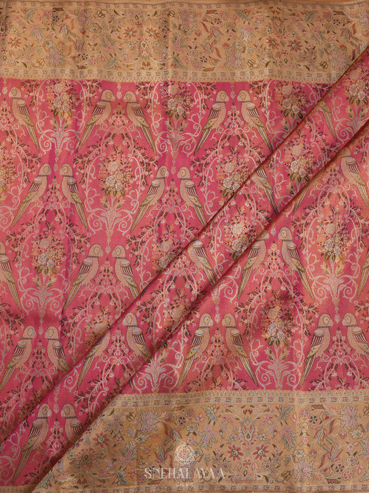 Pink Kanjivaram Silk Saree