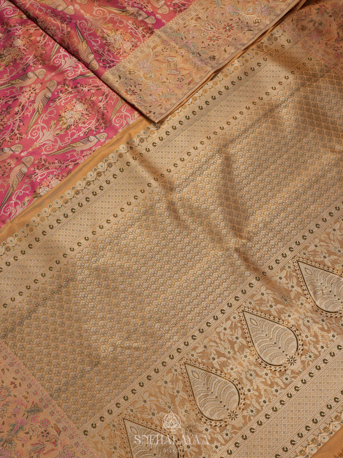 Pink Kanjivaram Silk Saree