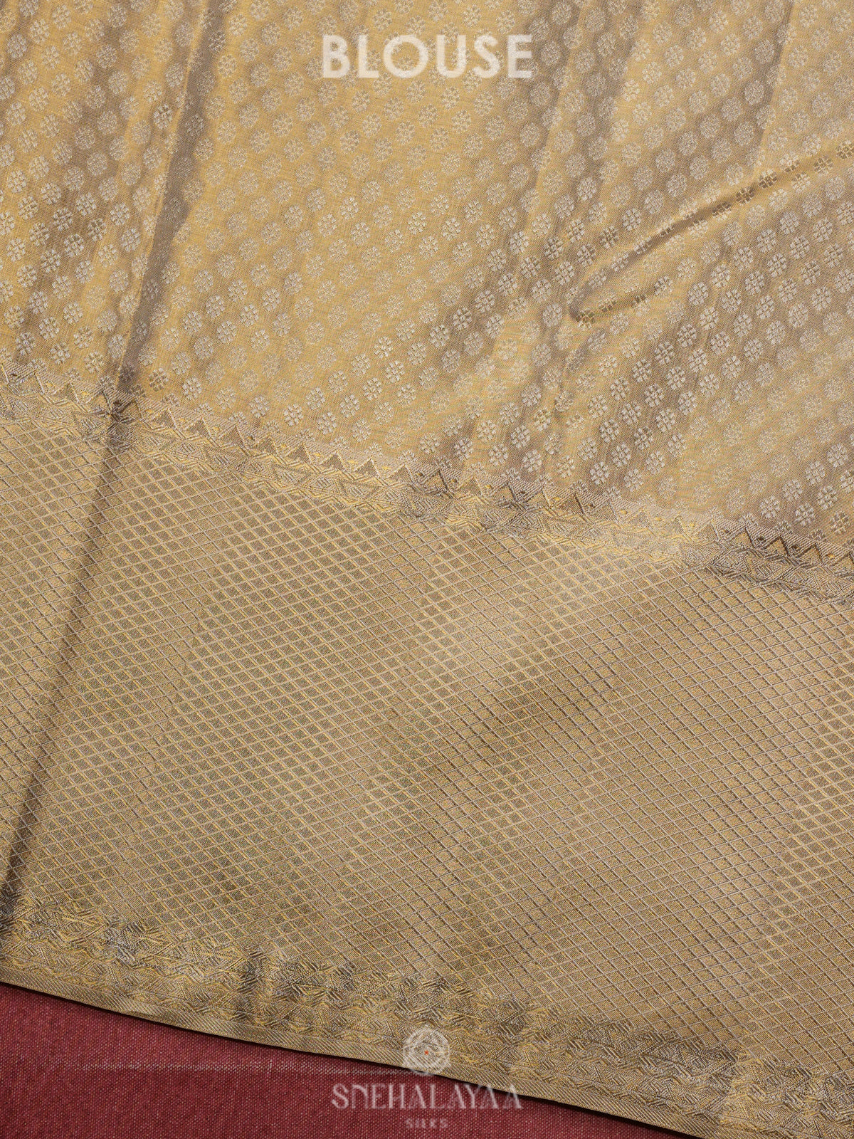 Biege Gold Kanjivaram Silk Saree