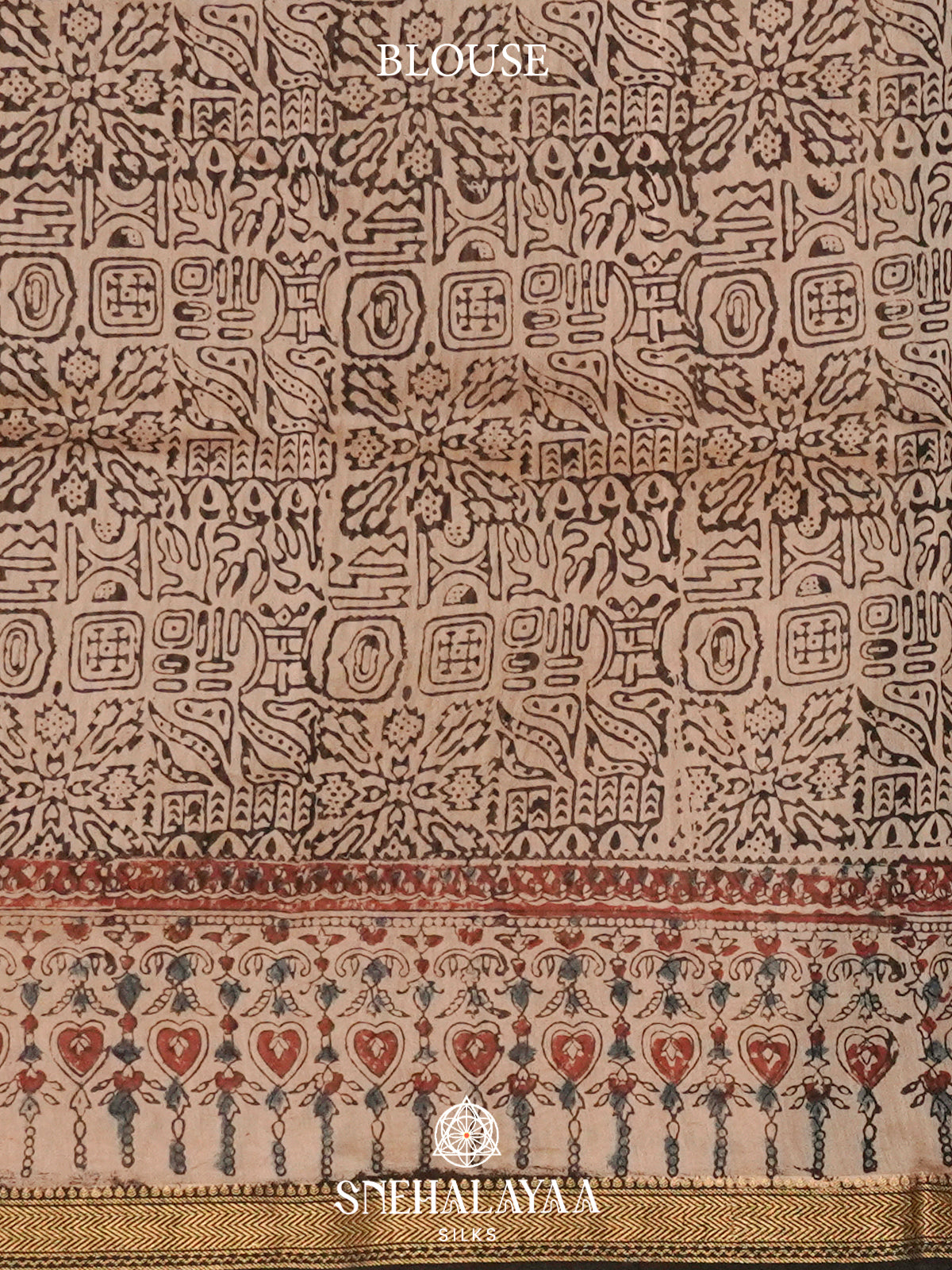 Beige Chanderi Saree