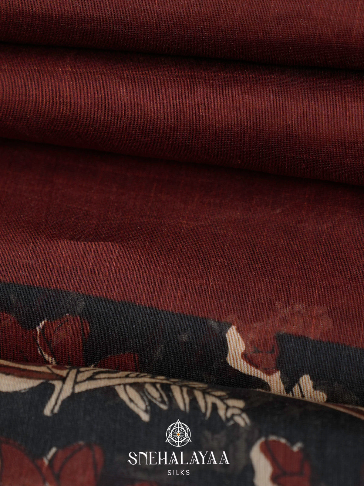 Maroon Chanderi Saree