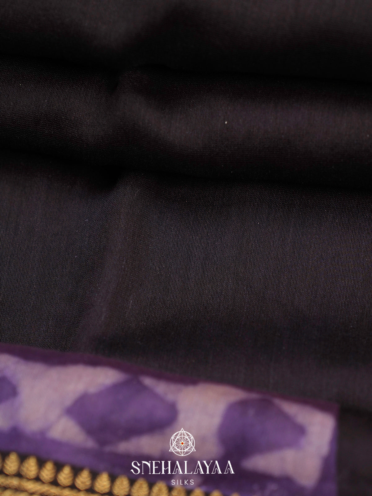 Black Chanderi Saree