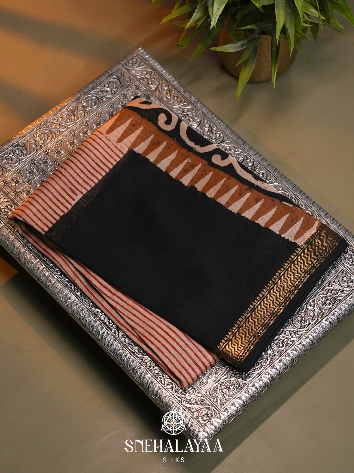 Cream Chanderi Saree
