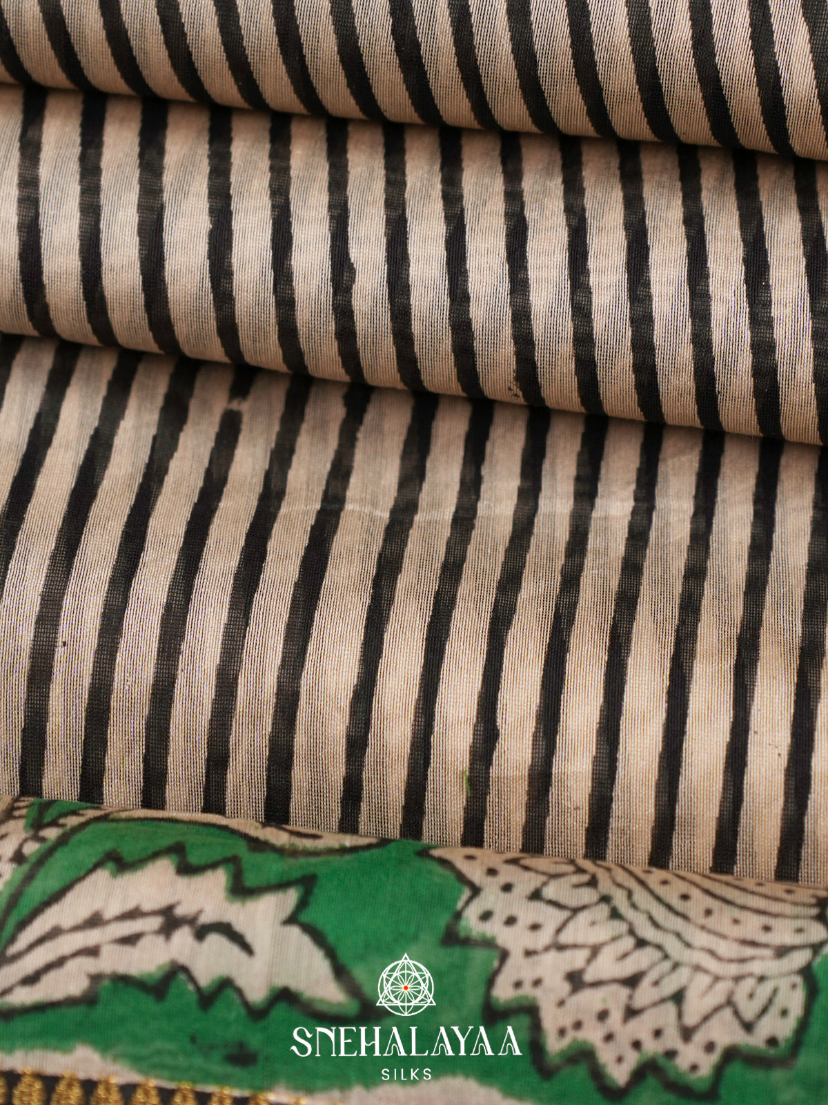 Beige Chanderi Saree