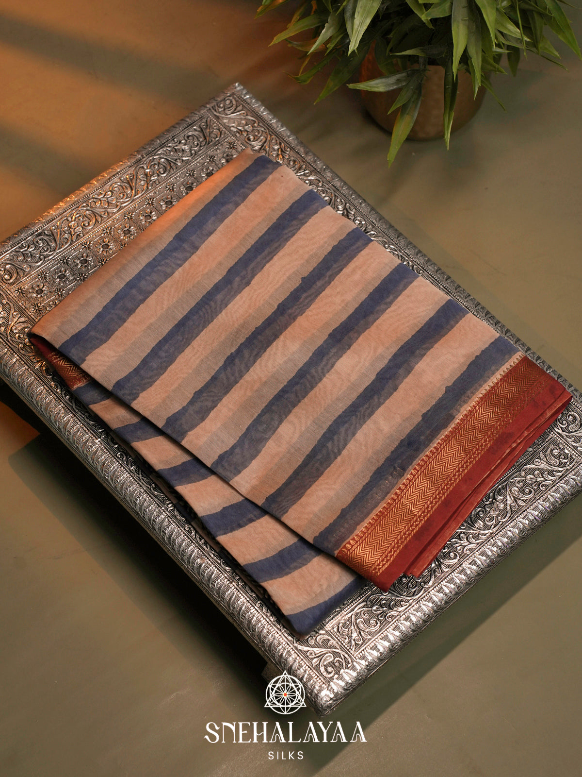 Maroon Chanderi Saree