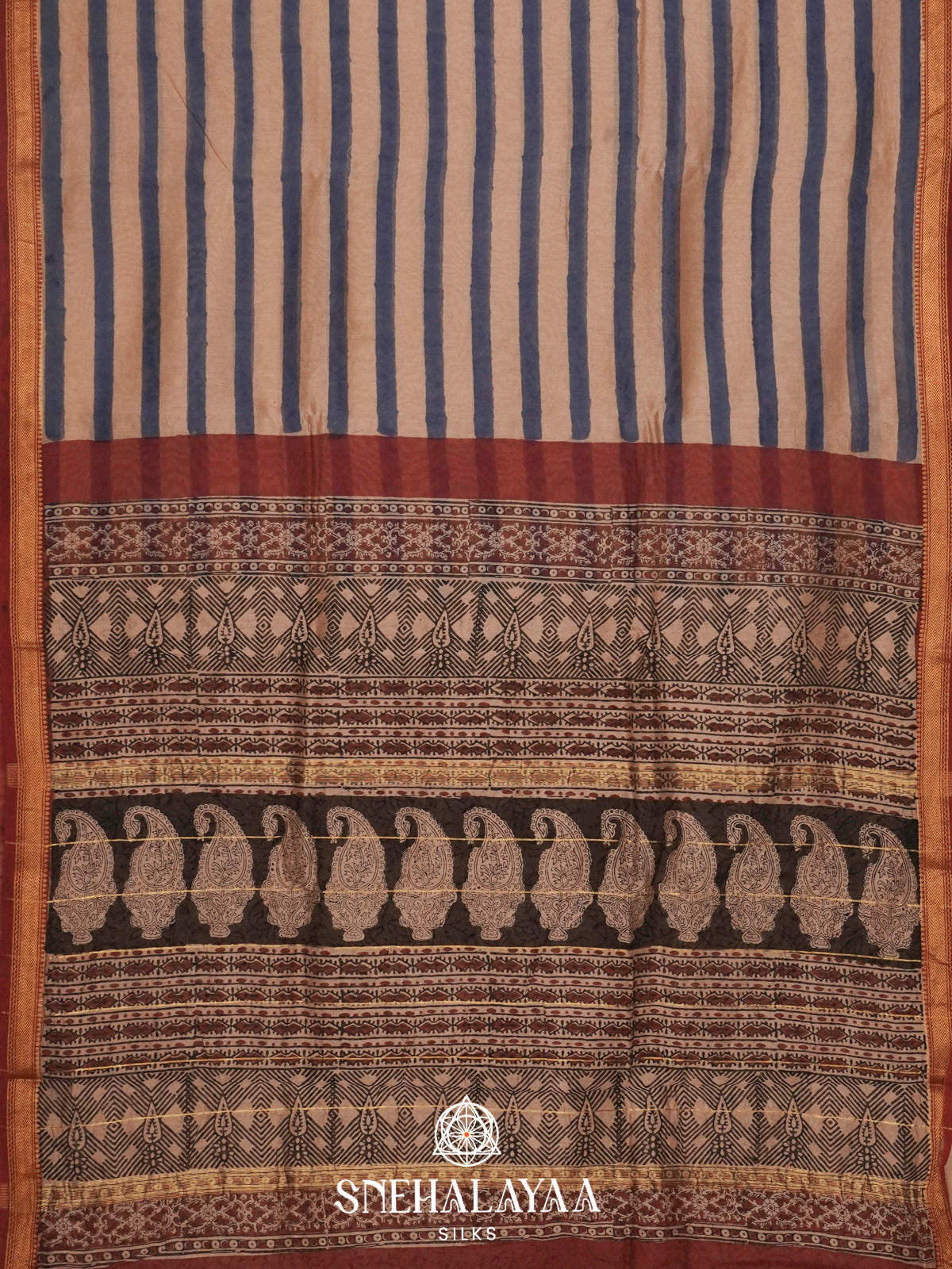 Maroon Chanderi Saree