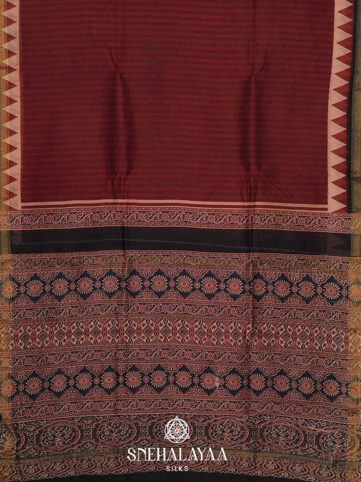 Navy blue Chanderi Saree