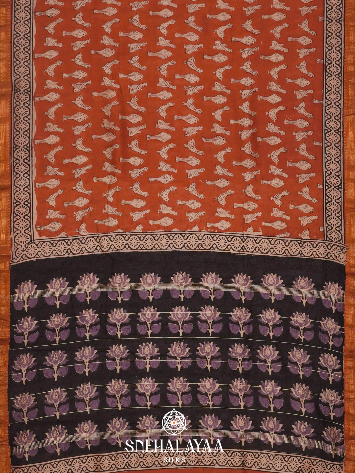 Maroon Chanderi Saree