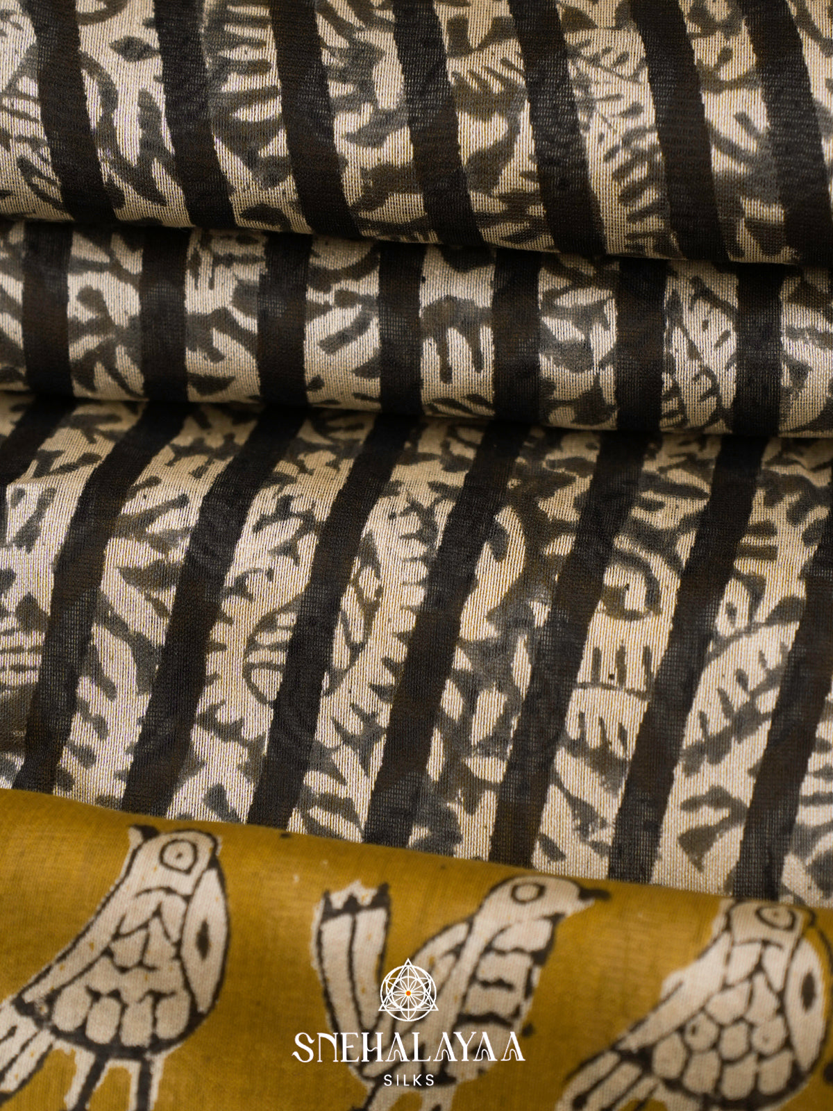 Black Chanderi Saree