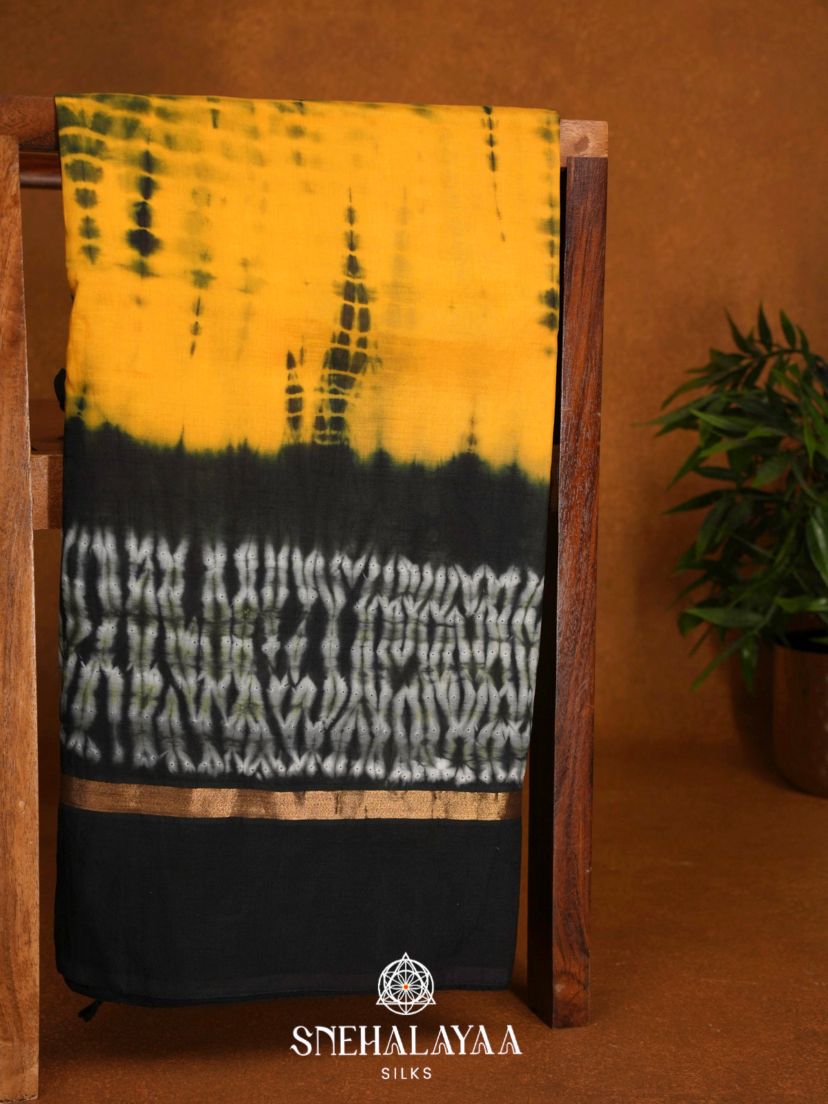 Yellow Modal Silk Saree