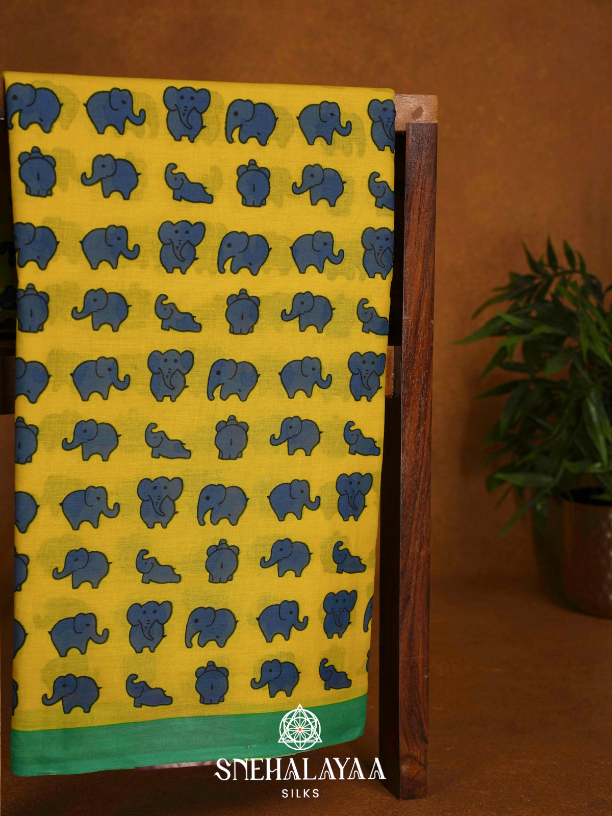 Yellow Jaipur Cotton Saree