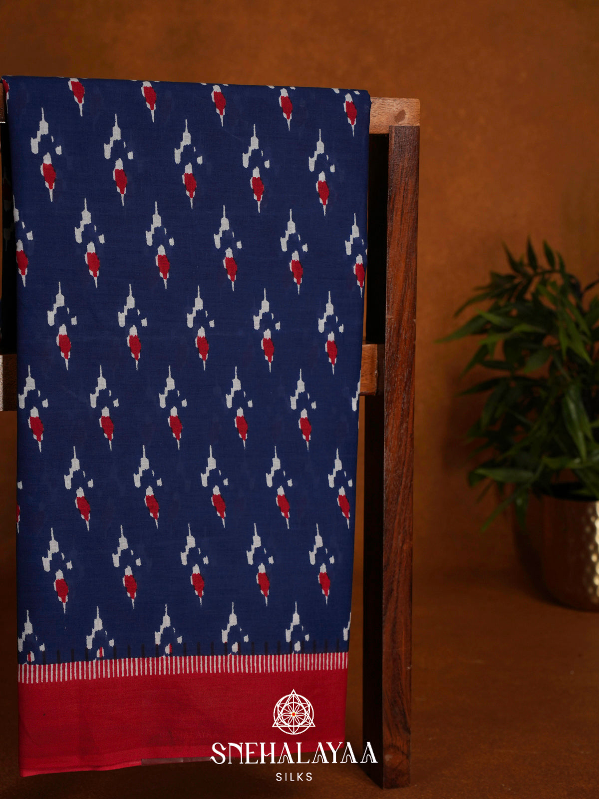 Navy Blue Jaipur Cotton Saree