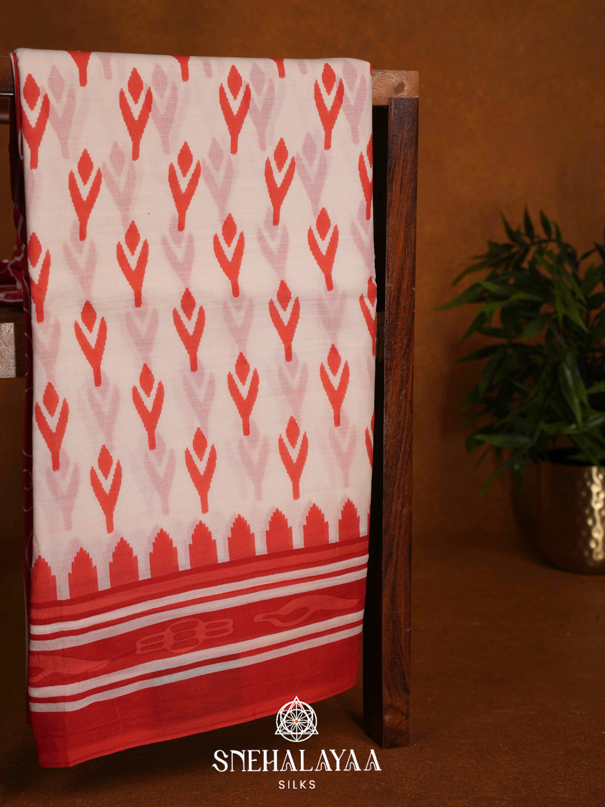 Off White Jaipur Cotton Saree