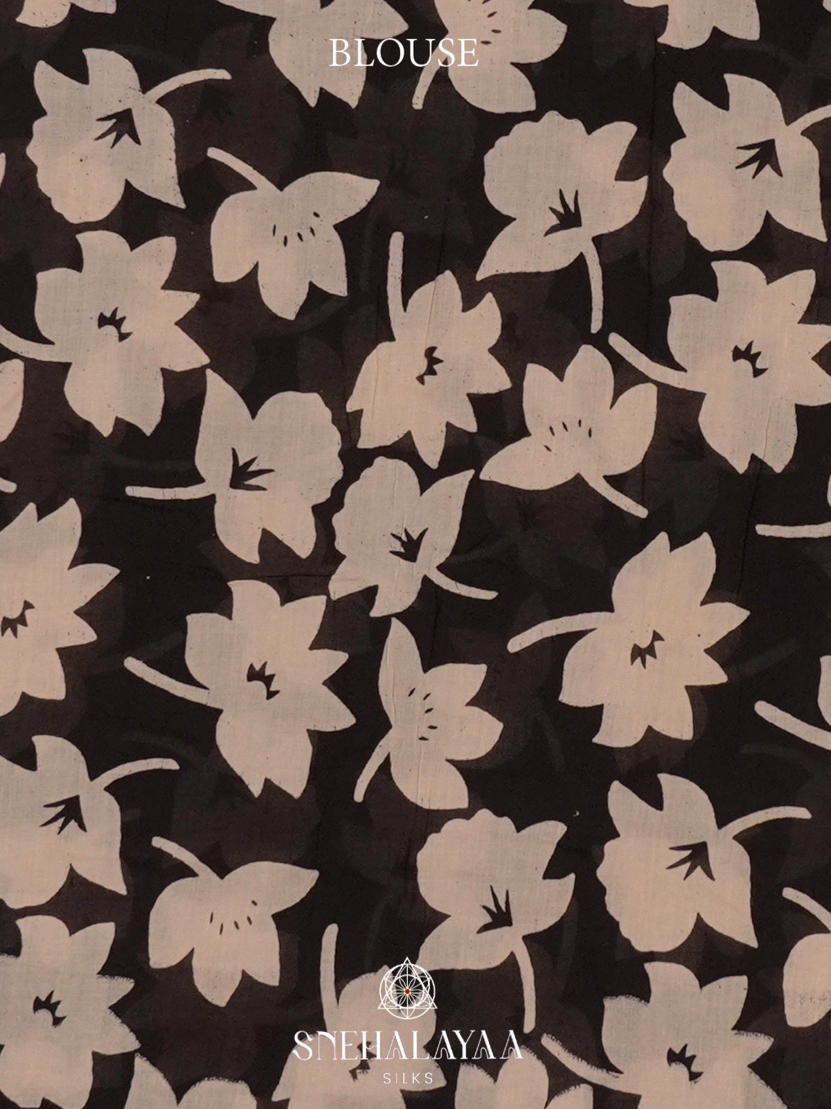 Black Jaipur Cotton Saree