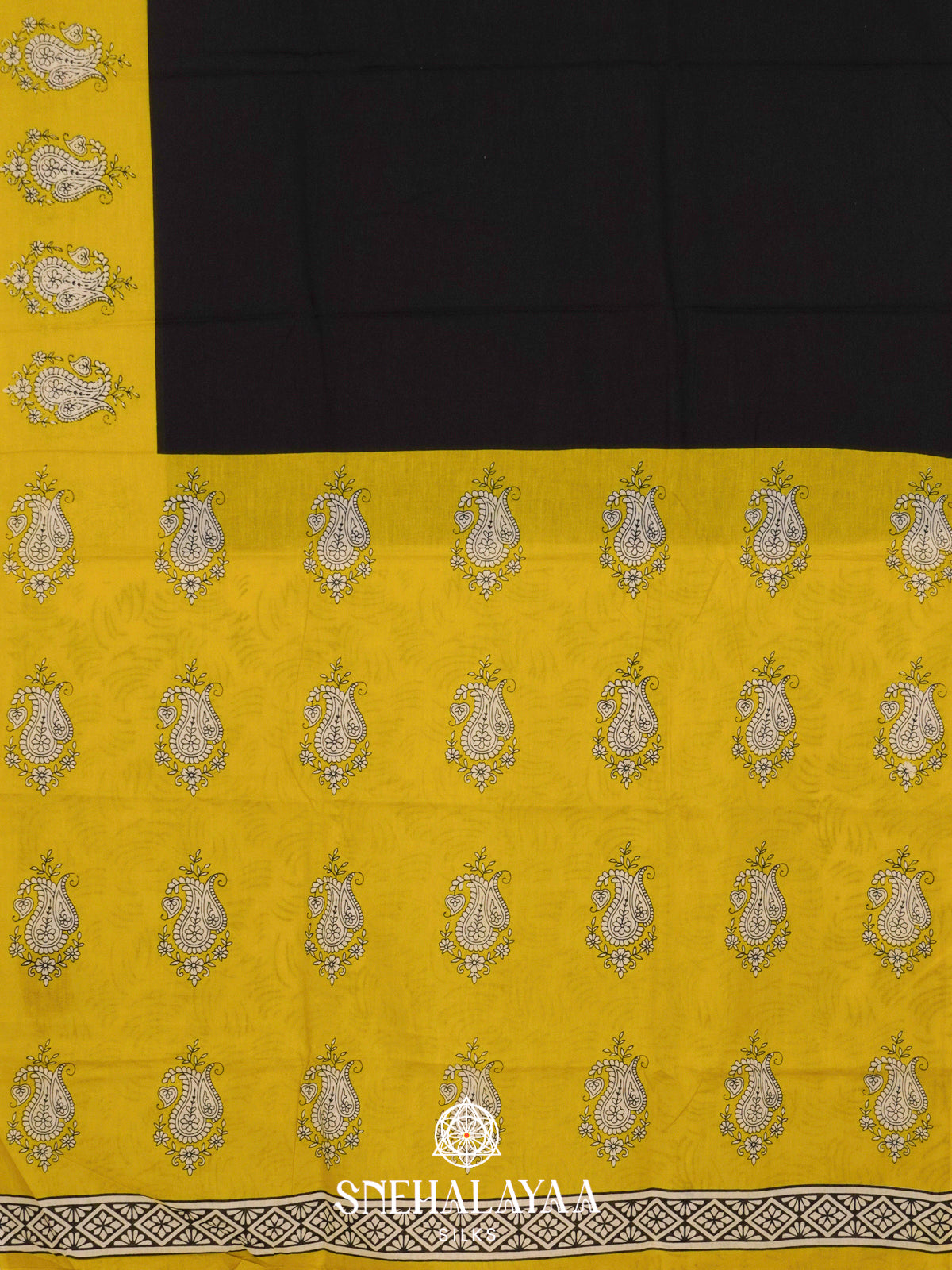 Yellow Jaipur Cotton Saree