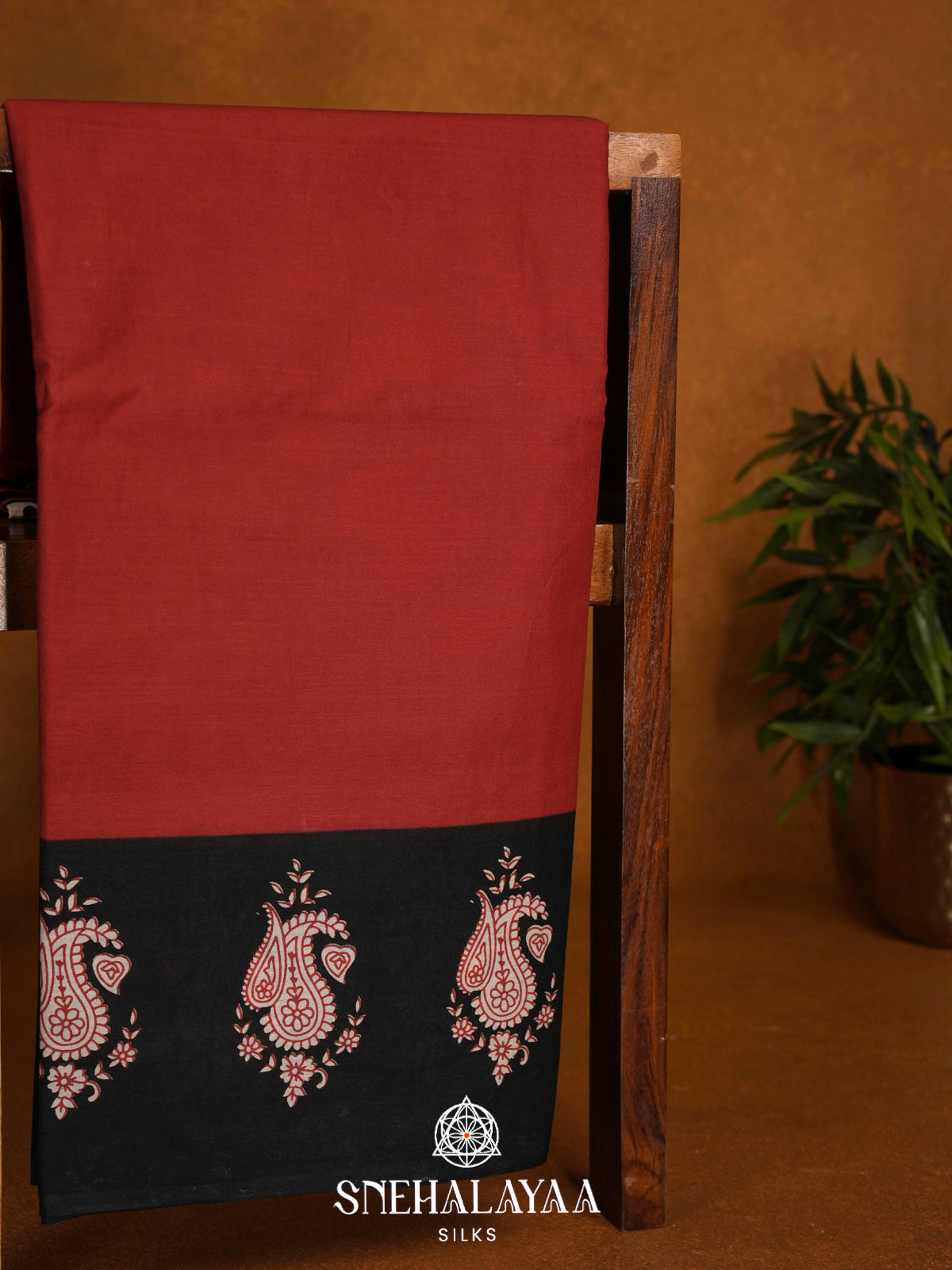 Maroon Jaipur Cotton Saree