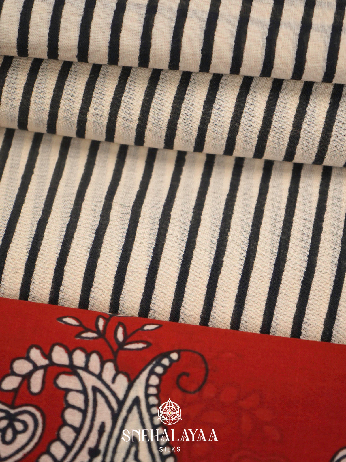 Off White Jaipur Cotton Saree
