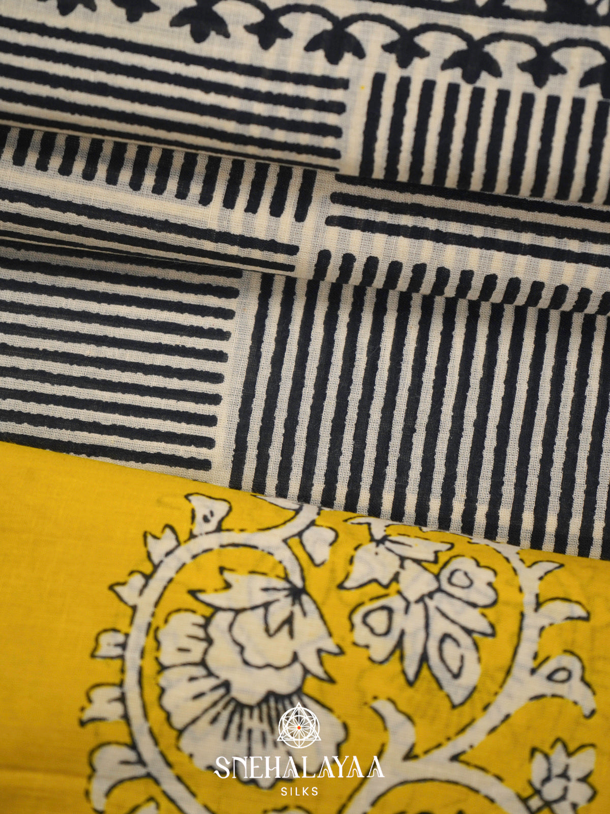 Off White Jaipur Cotton Saree