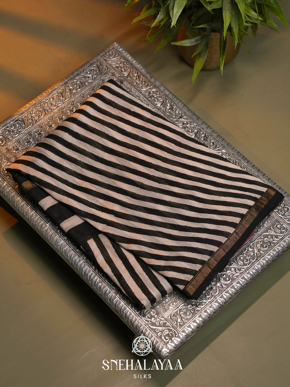 Off White Chanderi Saree