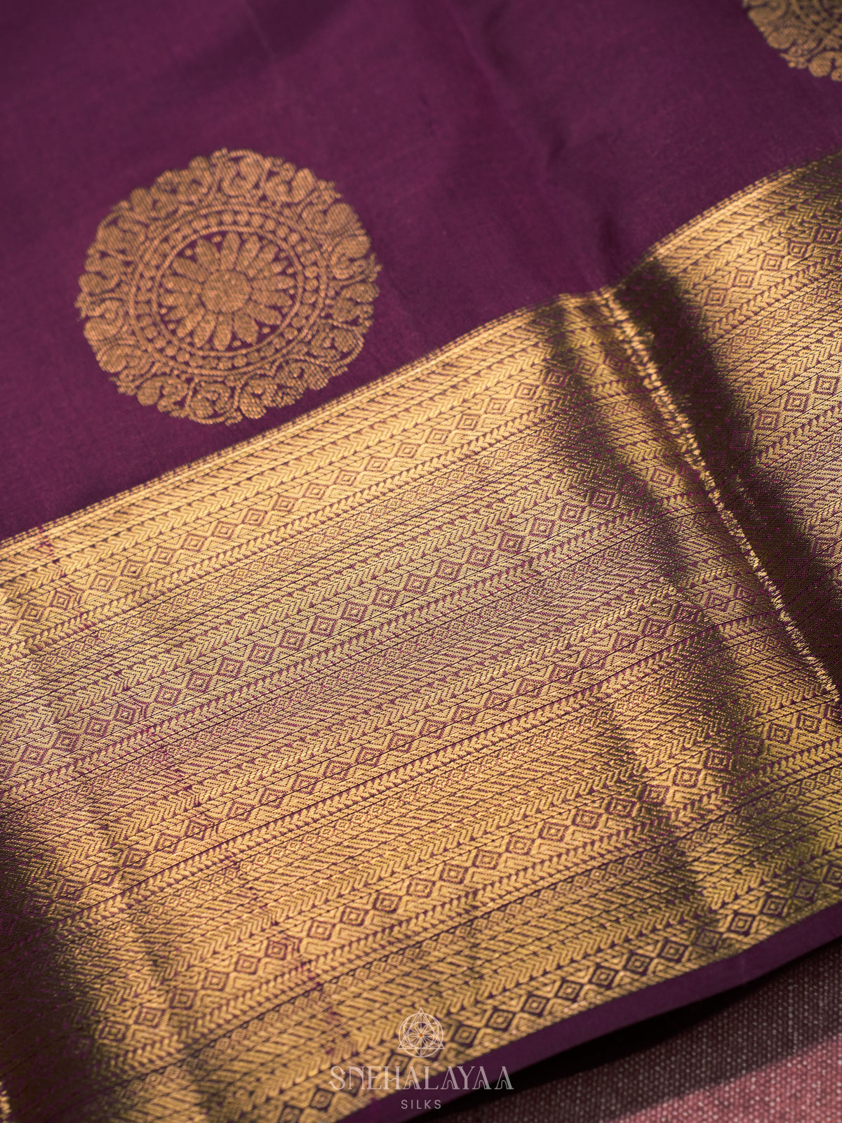 Purple Kanjivaram Silk Saree