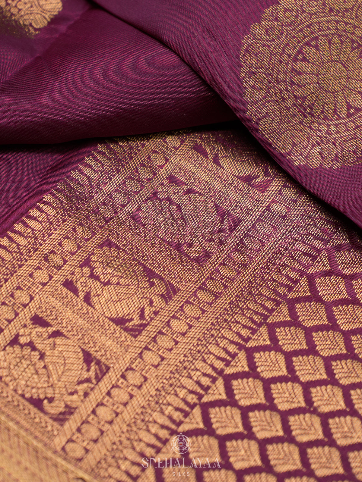 Purple Kanjivaram Silk Saree