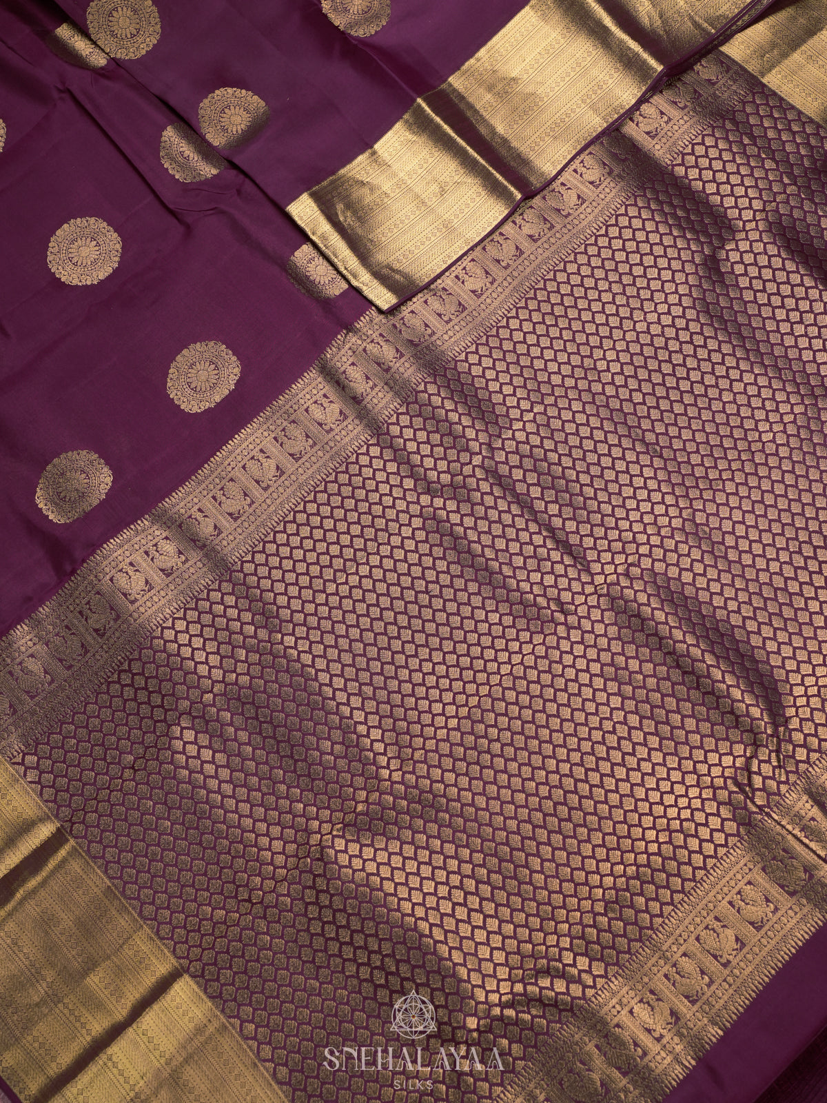 Purple Kanjivaram Silk Saree