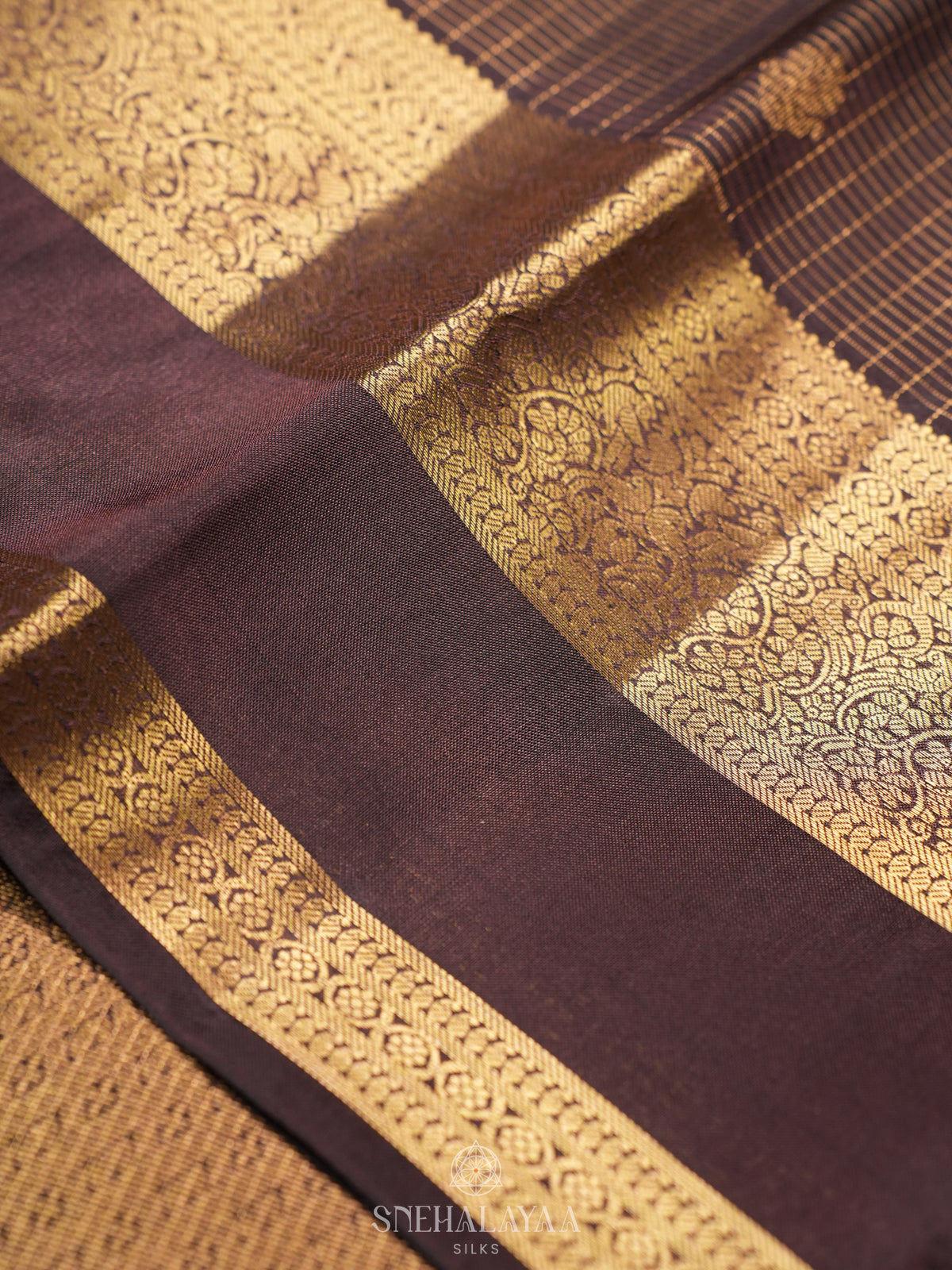 Coffee Brown Kanjivaram Silk Saree
