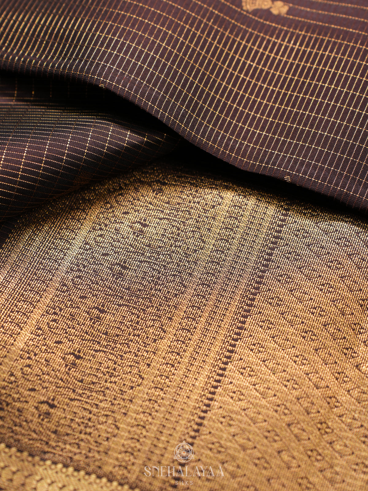 Coffee Brown Kanjivaram Silk Saree