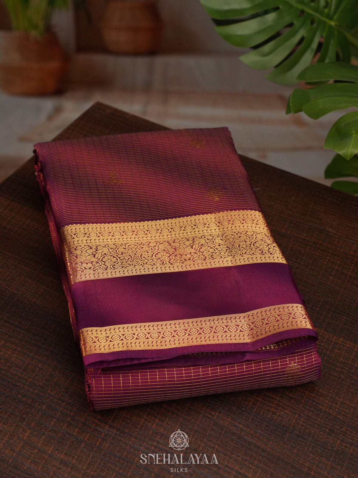 Magenta Kanjivaram Silk Saree