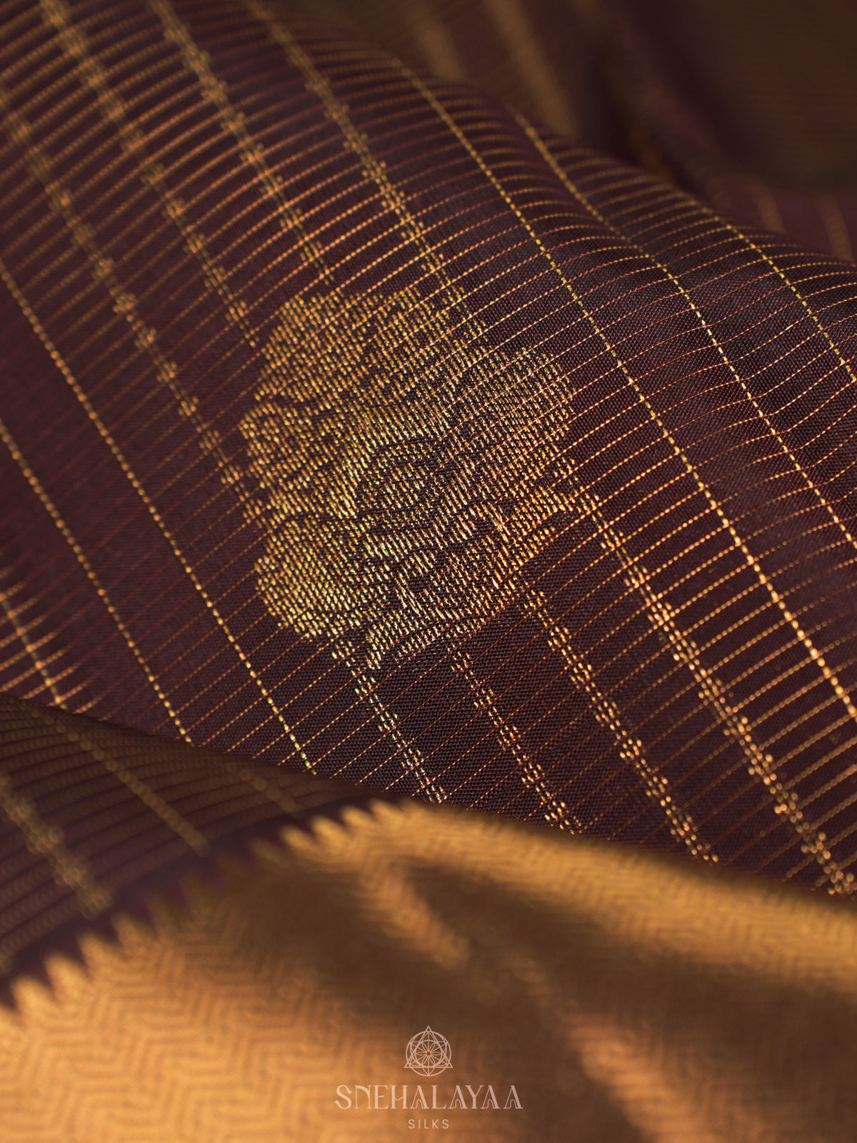 Coffee Brown Kanjivaram Silk Saree