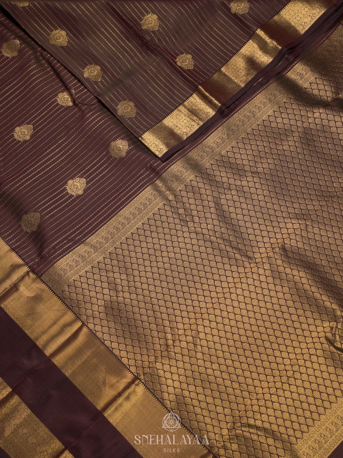 Coffee Brown Kanjivaram Silk Saree