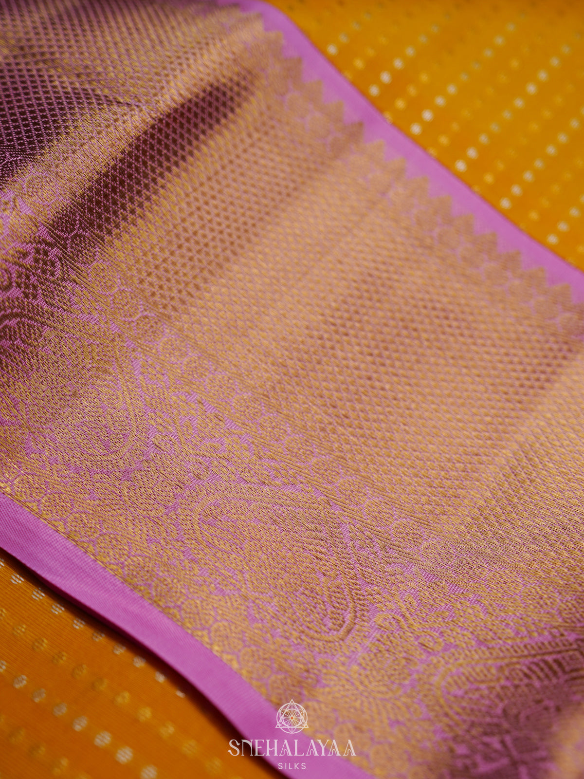 Mango Yellow Kanjivaram Silk Saree