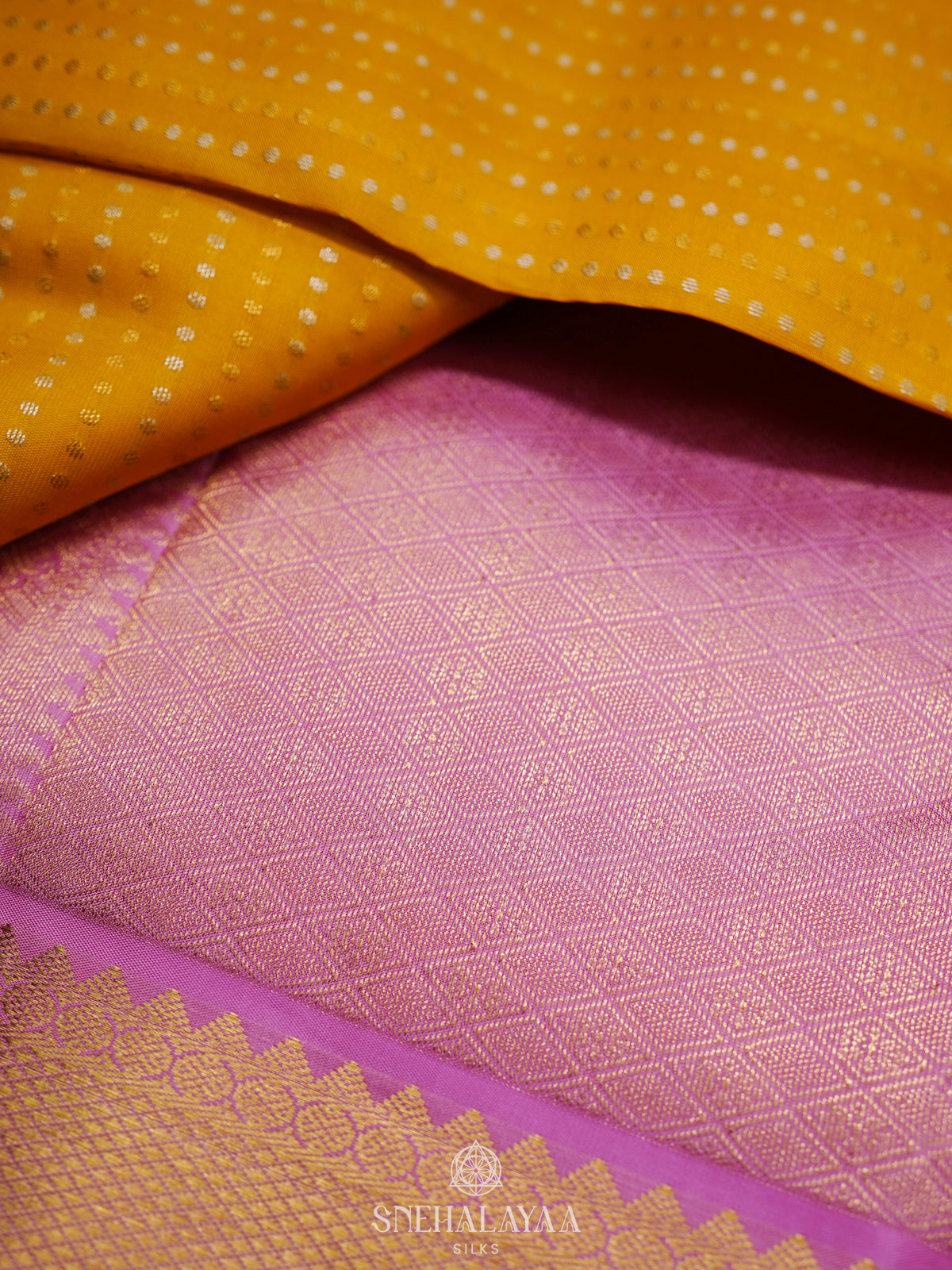 Mango Yellow Kanjivaram Silk Saree