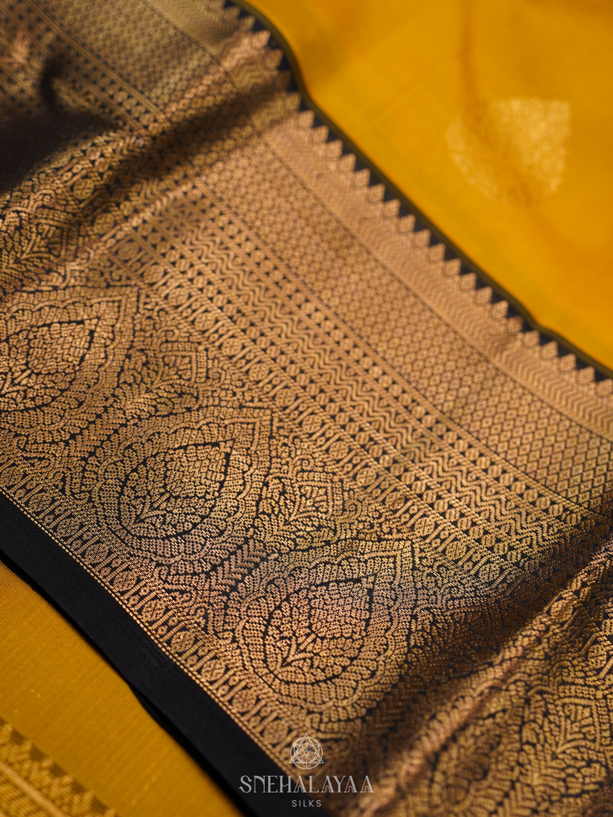 Mango Yellow Kanjivaram Silk Saree