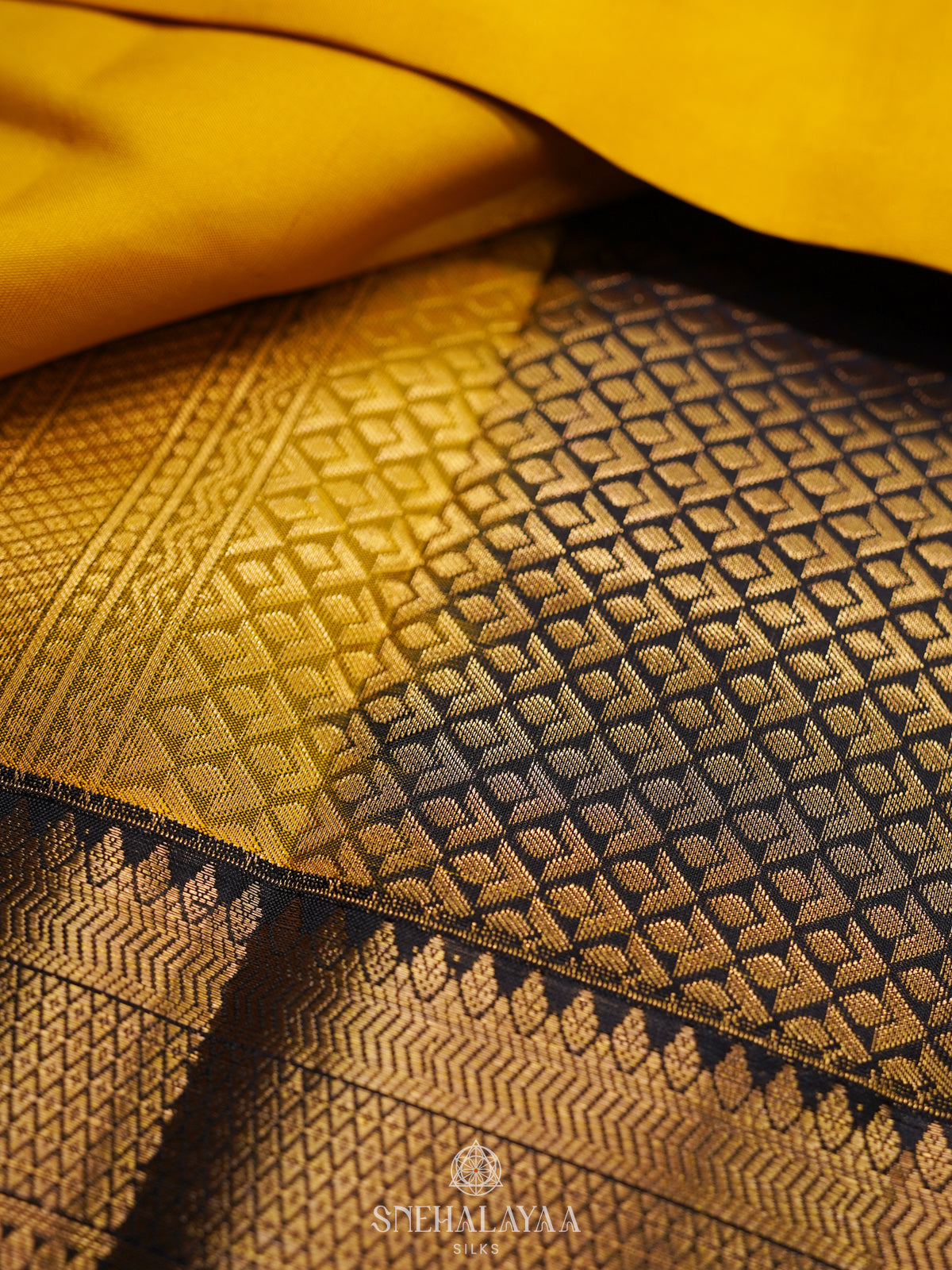 Mango Yellow Kanjivaram Silk Saree