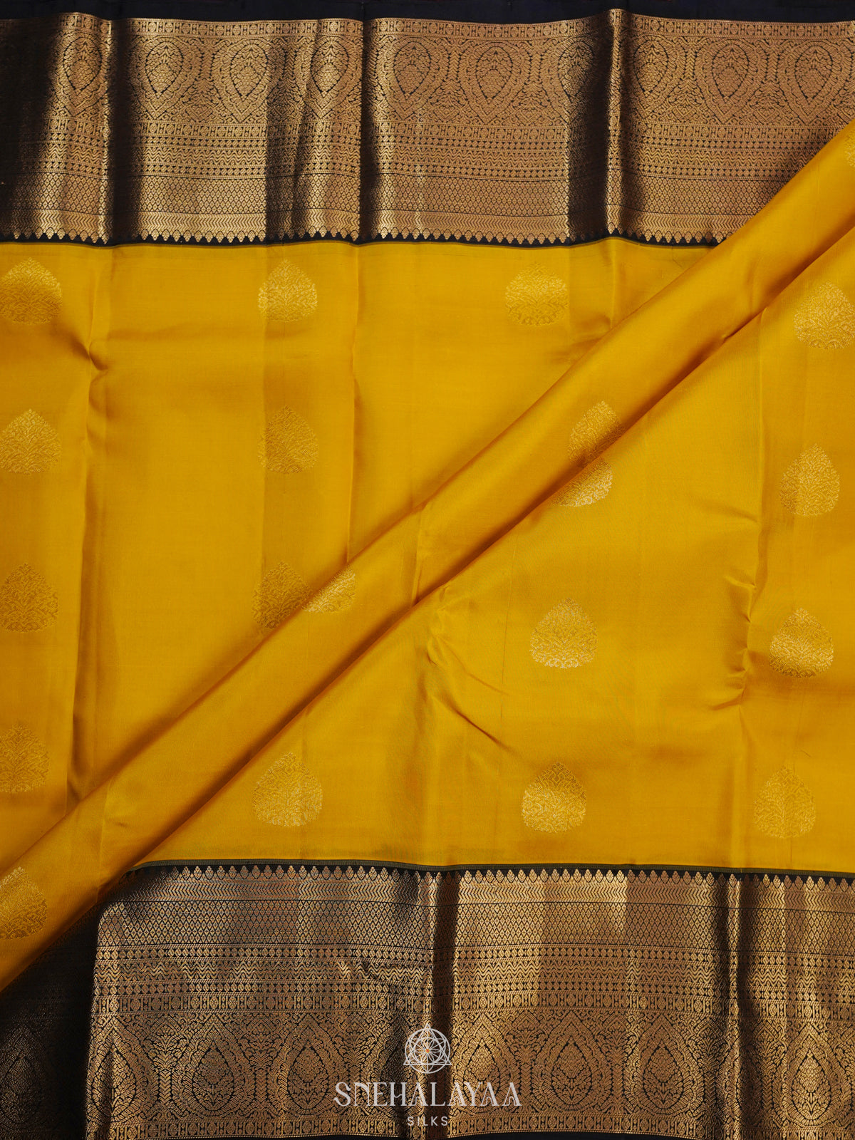 Mango Yellow Kanjivaram Silk Saree