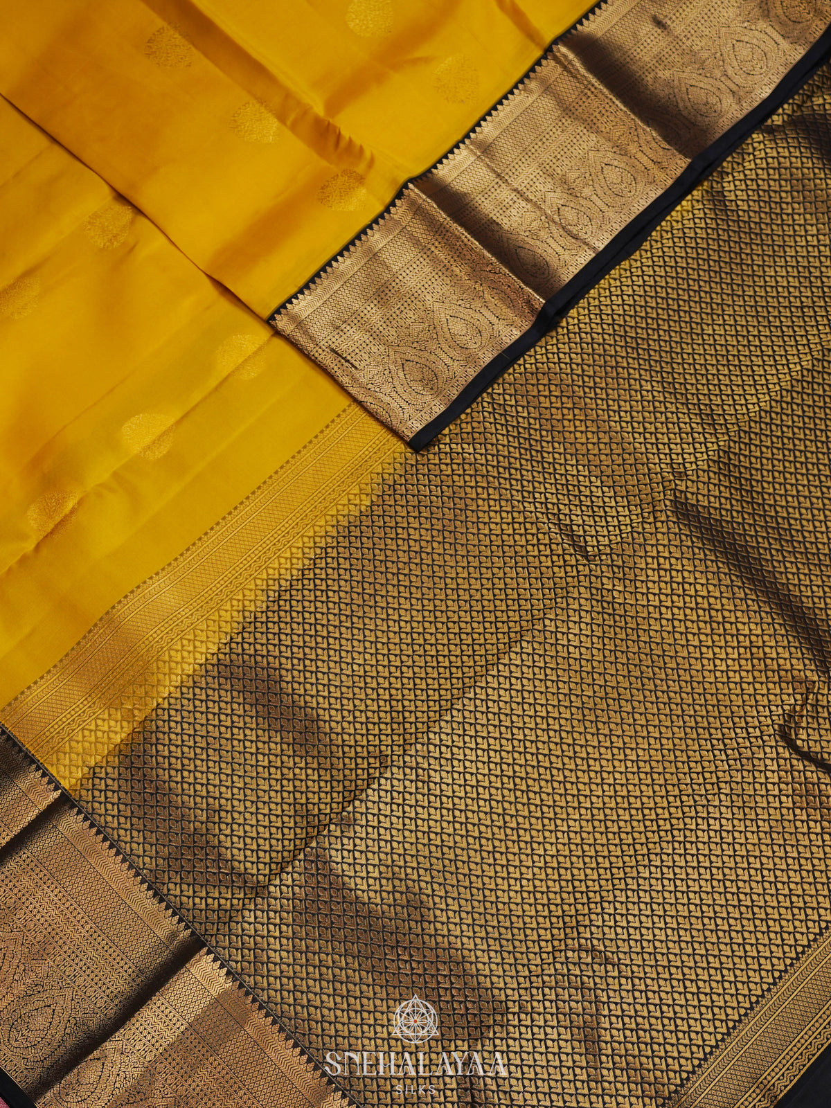 Mango Yellow Kanjivaram Silk Saree