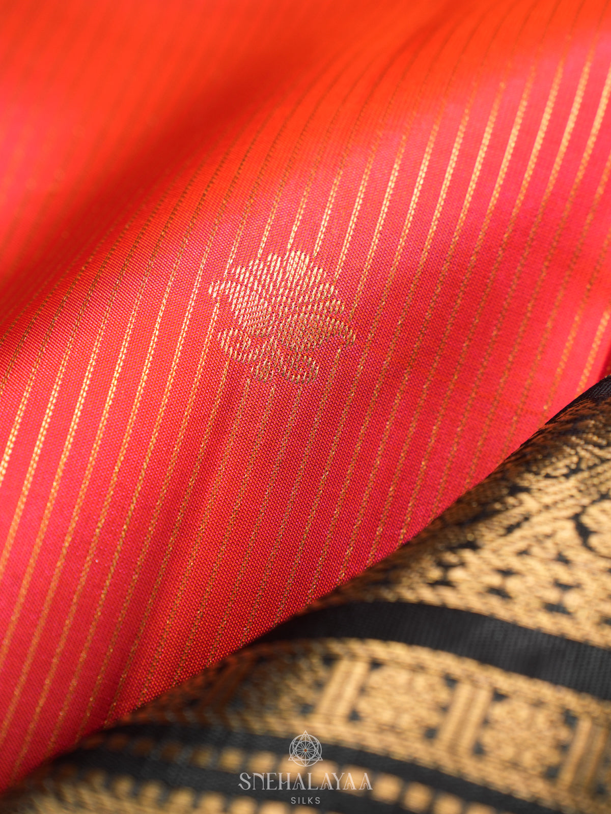 Ruby Red Kanjivaram Silk Saree