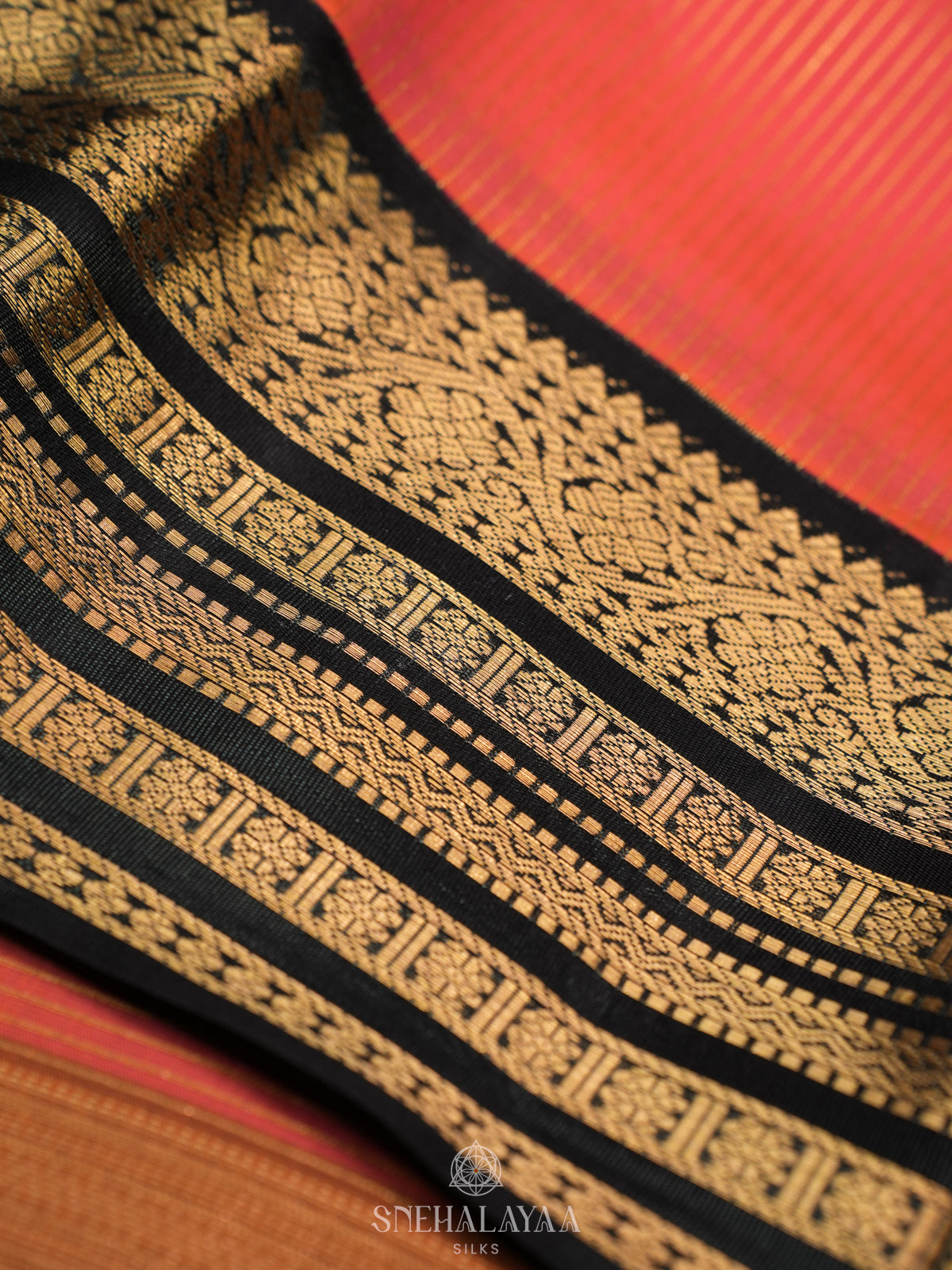Ruby Red Kanjivaram Silk Saree