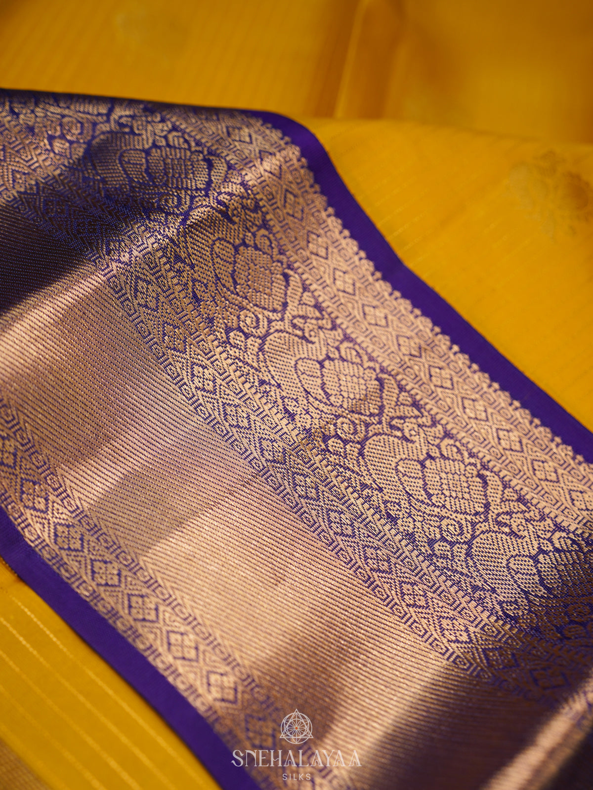 Mango Yellow Kanjivaram Silk Saree
