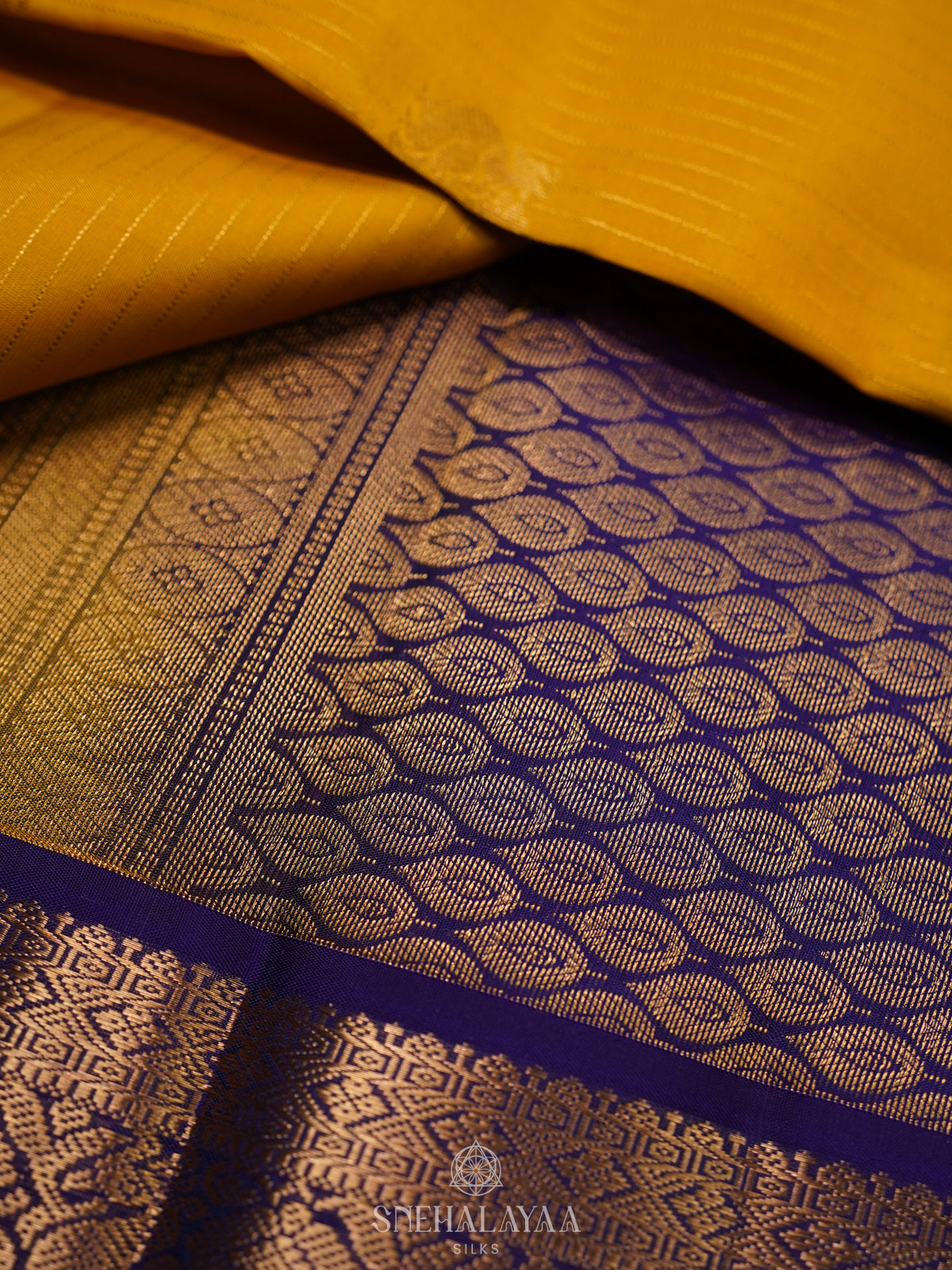 Mango Yellow Kanjivaram Silk Saree