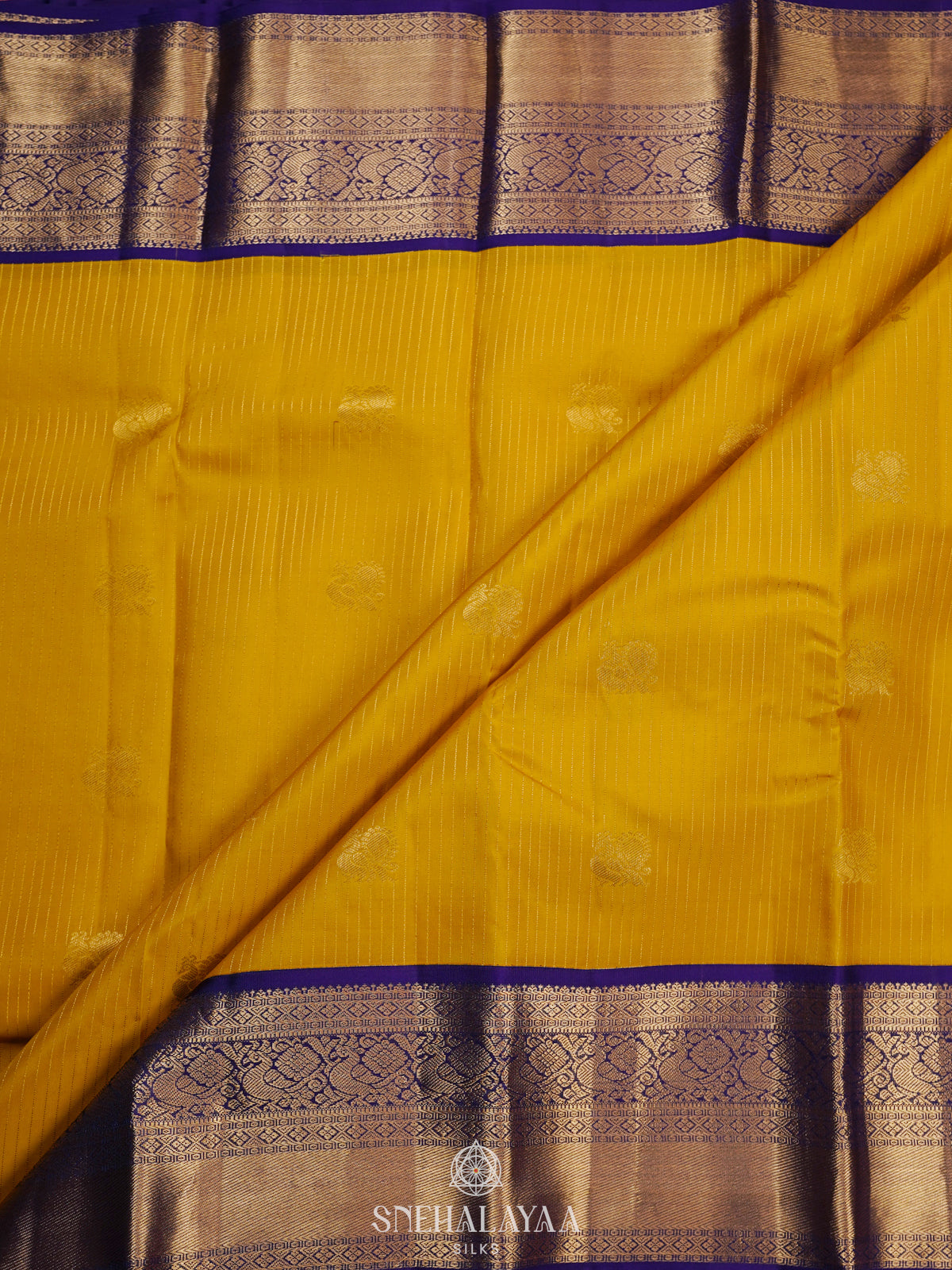 Mango Yellow Kanjivaram Silk Saree