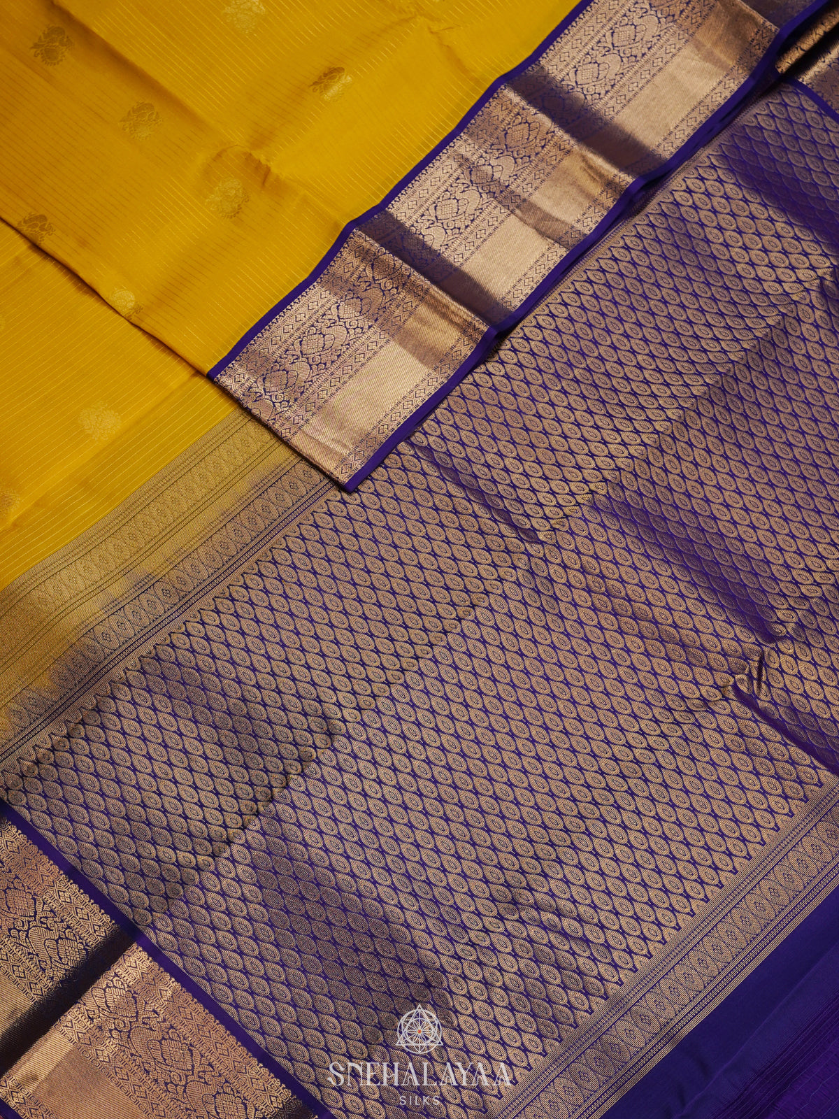 Mango Yellow Kanjivaram Silk Saree